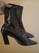 Zara PATENT STYLE Sock Boots