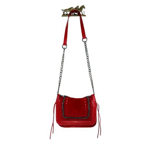 Zara woman red leather suede - red, &