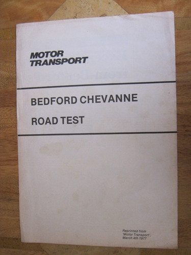 Bedford chevanne road test - bedford,
