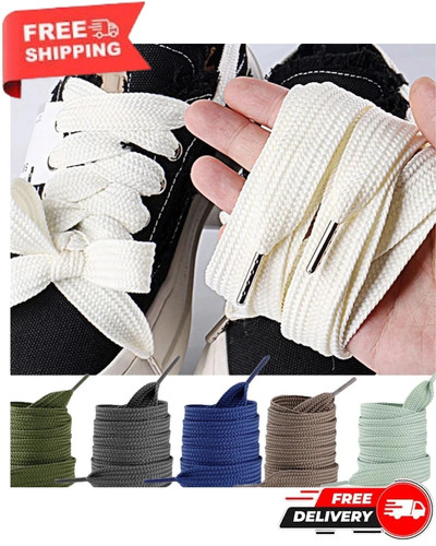 White shoe laces - white, for