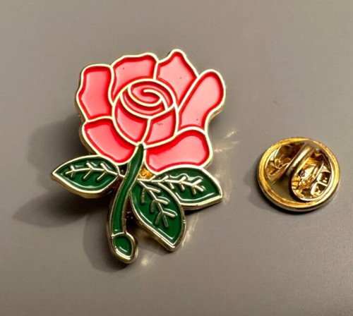 Red rose enamel - red, pin