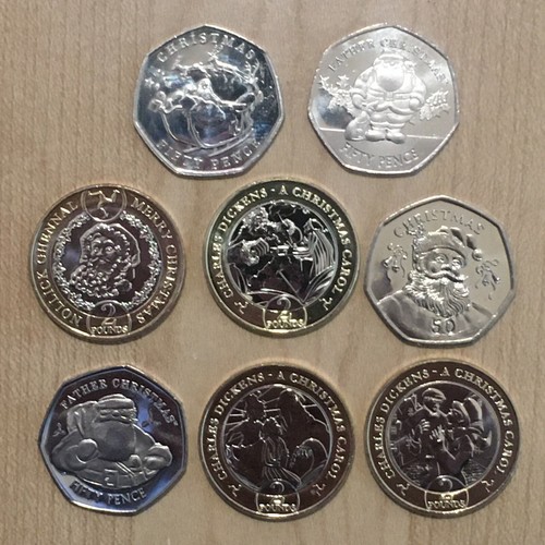 Christmas coins 50p 2 - 50p, £2