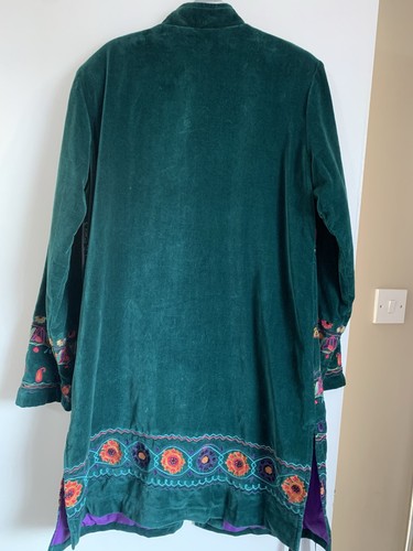 Indigo moon embroidered jacket - embroidered,