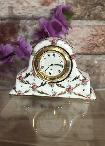 Miniature mantel clock - , floral