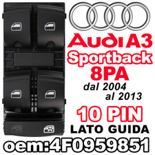 4F0959851 Window Regulator Push Button Glass Switches for Audi A3 Sportback 8PA