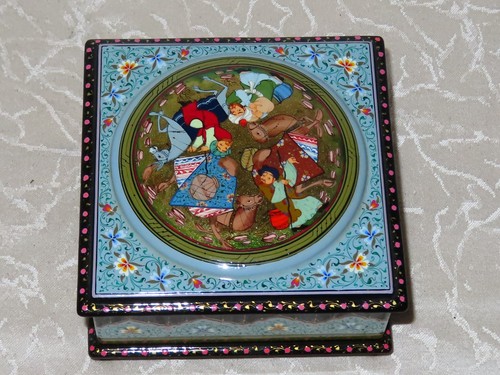 Persian lacquer jewelry - lacquer, casket