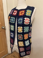 Vtg 70s Granny Square Crochet