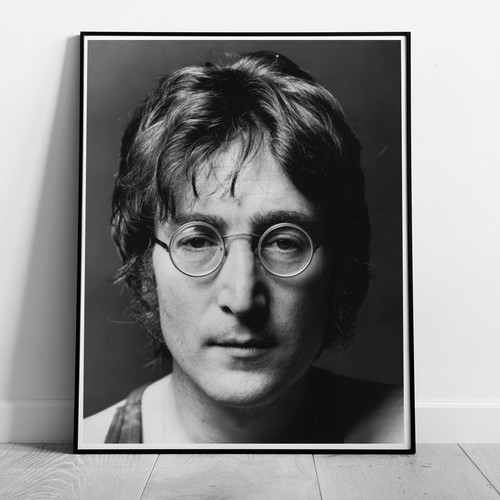 John lennon photo poster up - /,