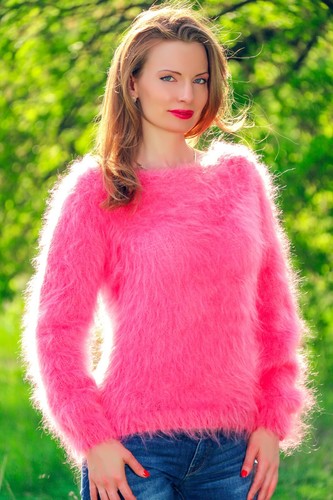 Light hand knit mohair sweater