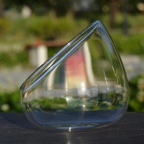Slant cut bowl glass - cut,