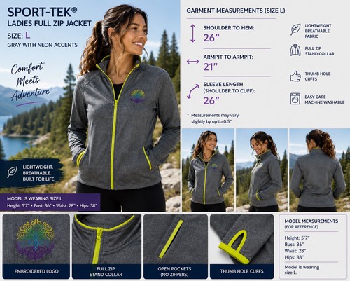 Sport tek women full zip - women’s,