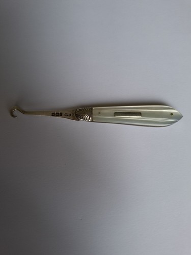 Antique button hook silver - antique,