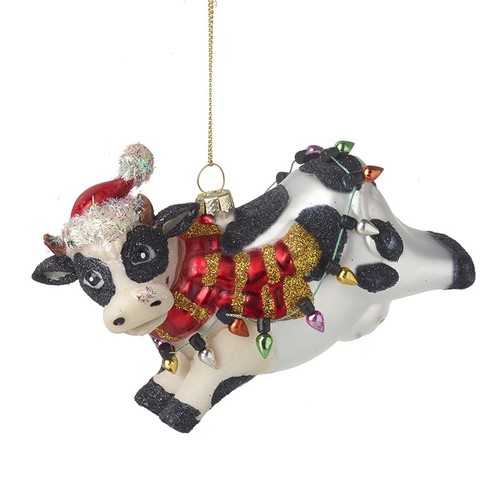 Glass cow with - with, lights