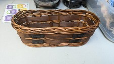 Brown Wicker Oblong Oval