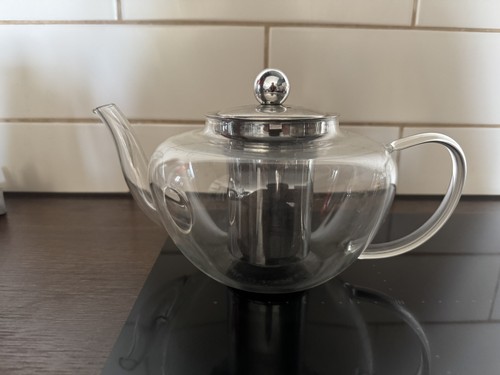 Clear glass tea - clear, pot