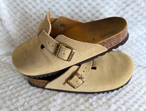 Scholl beige suede cork - beige,