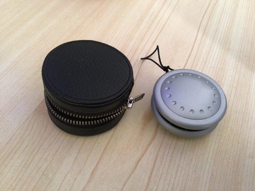 Brushed metal yoyo with case - yoyo,