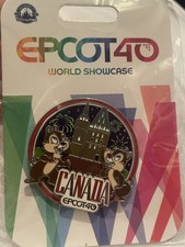 Disney Pin Epcot 40th World Showcase Canada Pavilion Chip & Dale 2022 