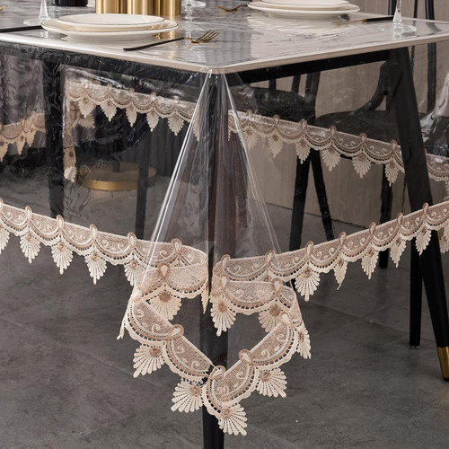 Clear vinyl tablecloth - vinyl, with