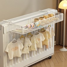 Radiator Mounted Heated Towel Rack with Shoe Shelf Multi Functional Design