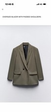 Zara  Khaki Oversized Blazer