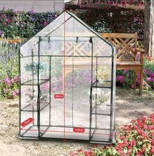COLLECTION ONLY‼️ Greenhouse PVC Plastic Garden Grow Green House Shelves Walk-In