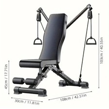 13-in-1 Adjustable Iron Workout Bench, Foldable Multi-Purpose Fitness Chair