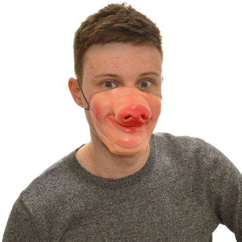 Latex half mask - pig, snout