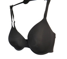 John Lewis Black T-Shirt Bra Underwired Lightly Padded Size 34E