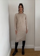 Monsoon Oatmeal Jumper Dress UK 12-22