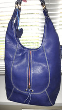FAB BLONDIE MANIA COBALT BLUE LEATHER SHOULDER LARGE BAG?