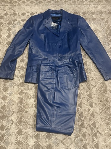 Metro style leather suit blue - metro,
