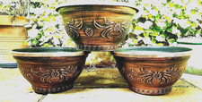 SET X 3 LARGE 26cm RECYCLED