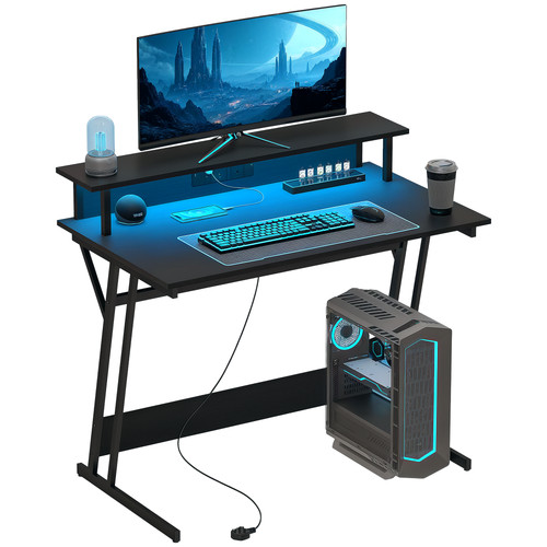 Homcom led gaming desk with - homcom,