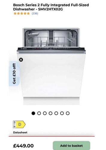 Bosch integrated dishwasher - ,