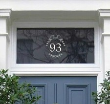 Lovebirds House Number Vinyl
