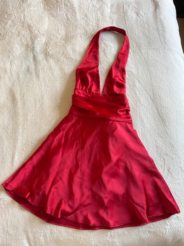 Zara red satin dress - zara,