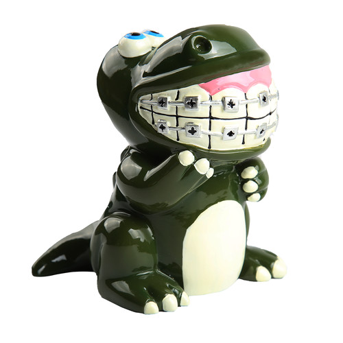 Dinosaur statue ceramic dental - ceramic,