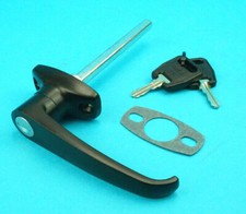 Black L Handle with 2 Keys for