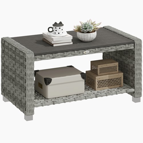 Outsunny outdoor coffee table - coffee,