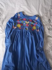 Mini Boden Girls Dress Age 6 - 7 Blue Nature