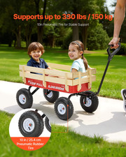 Pull-Along Wagon for Kids, Red