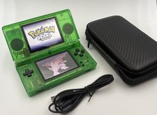 Custom Clear Green Nintendo DS Lite With 50 games! Bundle Inc Pokemon, Mario ++