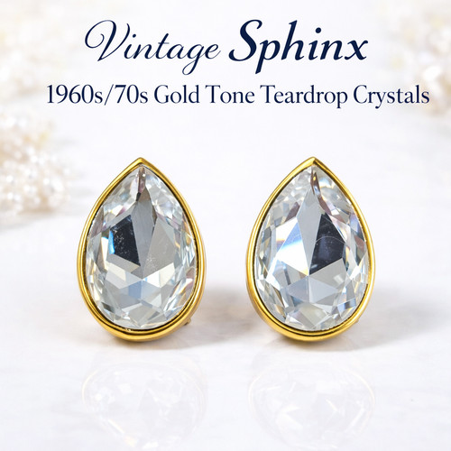 Vintage sphinx clip - sphinx, clip-on