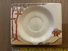clarice Cliff Newport square saucer 'Bizarre'