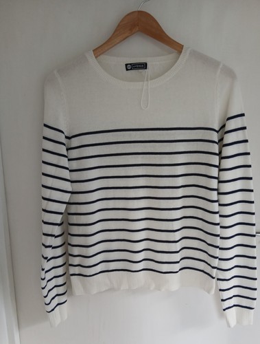 Striped navy cotton - cotton, uk