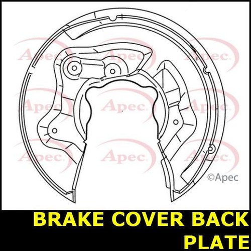 Brake cover back plate - brake,