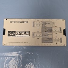 VTG 1973 Vapor Corp Metric Converter Sliding Conversion Chart Slide Rule