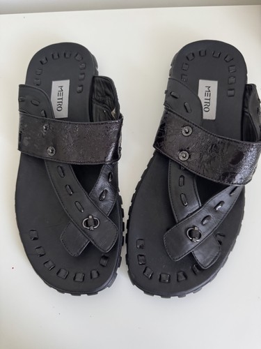 Mens size black leather - black,