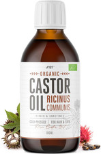 Organic Castor Oil 100Ml – 100% Unrefind & Cold Pressed – Hexane Free – for Skin